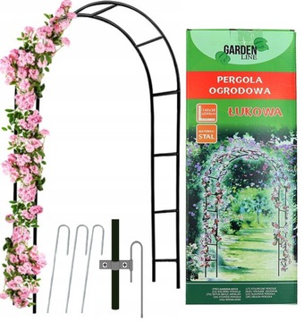 Садовая беседка арка металлическая арка для роз цветы лианы 240 см + анкеры