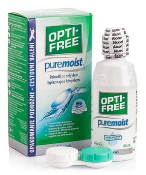 Жидкость для линз Alcon Opti-Free PureMoist 90 мл для самолета + контейнер