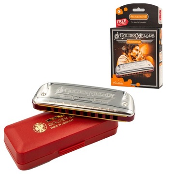 Гармоника Hohner Golden Melody тональность C + футляр-уроки бесплатно!