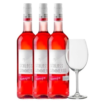 SCHLOSS SOMMERAU-рожеве вино безалкогольне солодке 3 пляшки