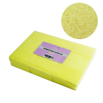 Безворсовые салфетки TUFI Profi Premium желтые 4х6 см 540 шт (01044