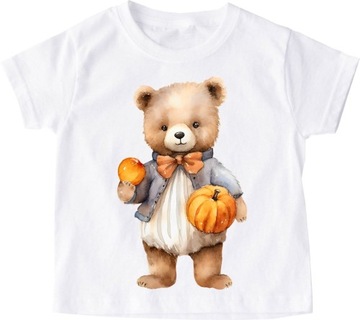 Детская футболка на День тыквы и плюшевого мишки тыква6 раз 128