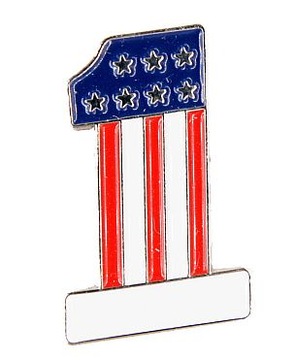 NR. 1 США значок шпильки шпилька