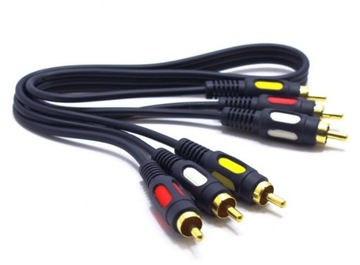 Кабель 3x RCA штекер cinch - 3 RCA 5M Teardrop (2024)