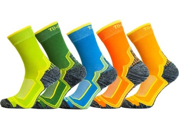 5x красочные треккинговые носки спортивные супер хлопковые полуботинки 43-46