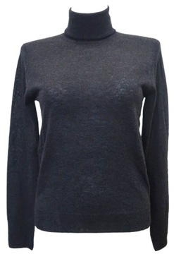 Водолазка женский свитер тонкий темно-серый ZARA r. M
