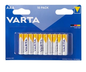 БАТАРЕЯ AAA VARTA GERMANY 10 ШТ. АЛКАИЧЕСКИЕ СИЛЬНЫЕ