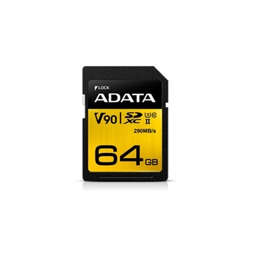 Карта пам'яті ADATA ASDX64GUII3CL10-C, UHS-II U3, 64 ГБ, SDXC, Flash memory