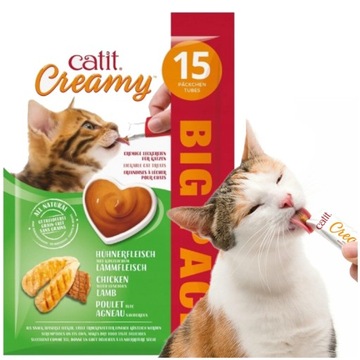 CATLT Creamy курица с ягненком 15X10 г кремовое лакомство для кошек