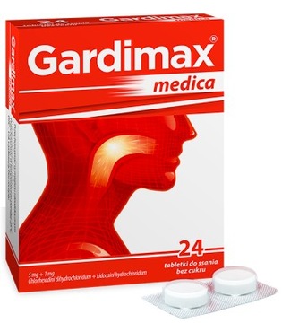 Gardimax Medica лекарство от боли в горле 24 таб.