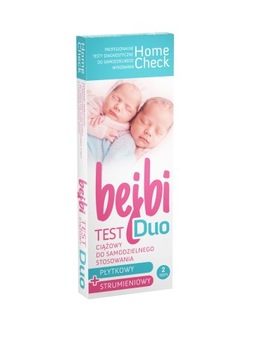 Тест на беременность Bejbi DUO 1шт. пластинчатый и 1шт. Home Check