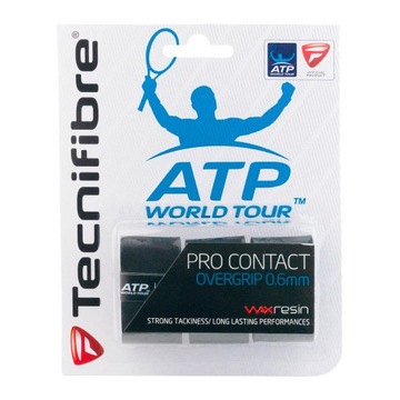 Обгортки для тенісних ракеток Tecnifibre Contact Pro 3 шт. чорна