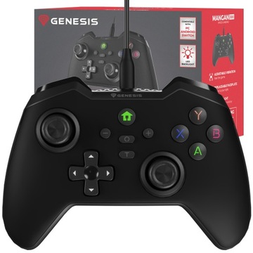 Геймпад GENESIS марганец 300 проводной контроллер PC / Switch / Mobile Pad черный