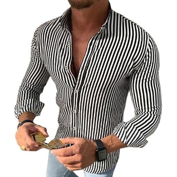 Мужская повседневная рубашка с воротником-стойкой повседневная гладкая новая