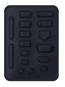Разъем заглушка комплект для ноутбука компьютера HDMI USB SD JACK 16 в 1 черный