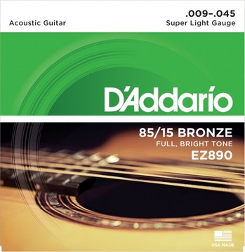 D'Addario EZ890-85/15 Bronze 9-45