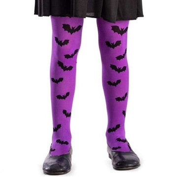 Детские колготки летучие мыши Хэллоуин фиолетовый