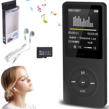 MP3 MP4 ПЛЕЕР FM РАДИО BLUETOOTH ЭЛЕКТРОННАЯ КНИГА ДИКТОФОН 16 ГБ USB
