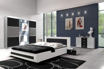 Стильна спальня Королівський біло-чорний 160X200
