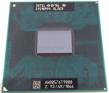 Процессор T9800 2,93 ГГц 2 ядра 45 нм PGA478