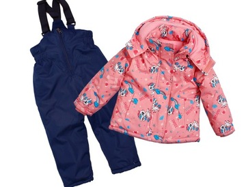 Комбінезон з двох частин куртка штани єдиноріг рожевий темно-синій 5 110