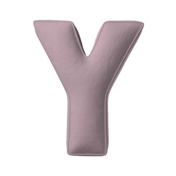 Подушка велюровая буква Y, 40 см большой розовый