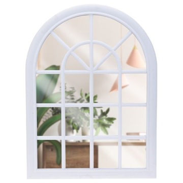 Дзеркало вікно в Білій рамці декоративні декоративні старовинні ретро формі вікна