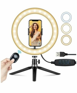 СВЕТОДИОДНАЯ КОЛЬЦЕВАЯ ЛАМПА ДЛЯ МАКИЯЖА USB 10