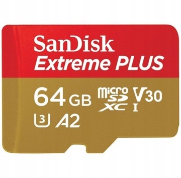 Видео 4K Супер быстрая карта SanDisk 64GB micro SDXC