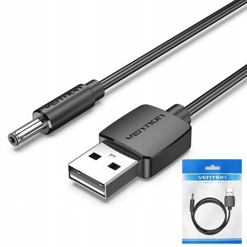 Кабель шнур живлення для живлення USB до DC 3.5 mm 5V 1.5 m Vention