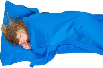 Бавовняна підкладка для спального мішка Lifeventure, синя, прямокутна
