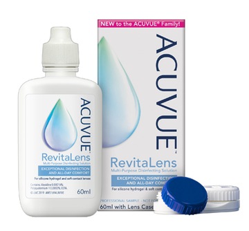 Рідина для лінз Acuvue RevitaLens 60ml підвищує комфорт при носінні лінз
