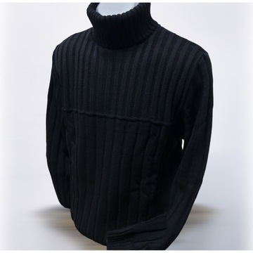 Чоловічий светр теплий товстий водолазка Польський продукт XL