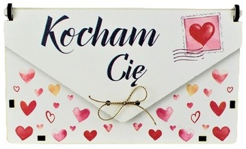 День Святого Валентина конверт з визнанням для подарунка Персоналізація кулон безкоштовно