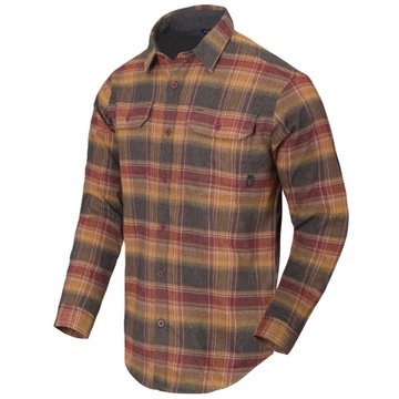 Мужская клетчатая рубашка GREYMAN Helicon, быстросохнущая Янтарная клетчатая рубашка