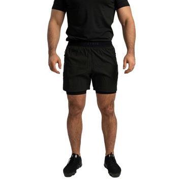 Мужские спортивные тренировочные шорты 2в1-STRIX M