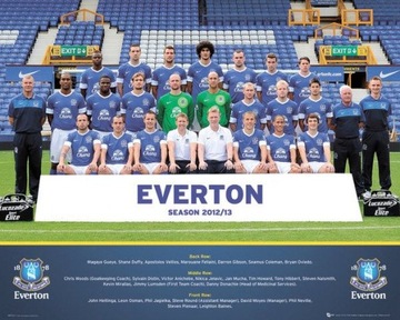 Everton Team официальный плакат с командой 50x40 см