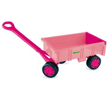Тележка сад прицеп для девочек песочница 10958 розовый WADER