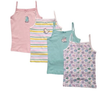 PRIMARK майки тонкие бретели 4-Pack кошки 92CM 18-24m