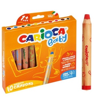 Дитячі олівці 10 кольорів 3в1 Carioca