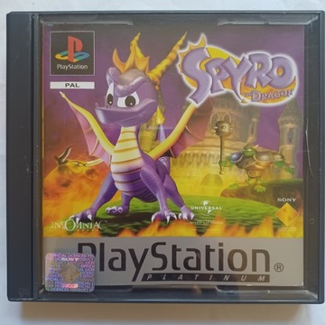 Spyro the Dragon, Playstation, PS1, нет передней обложки