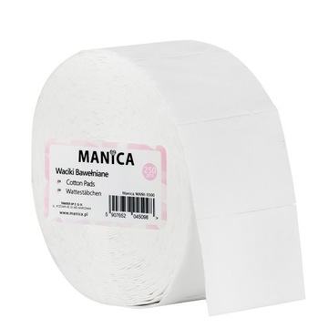 Гігієнічні ватні тампони Manica без пилу для зняття макіяжу 250 шт.