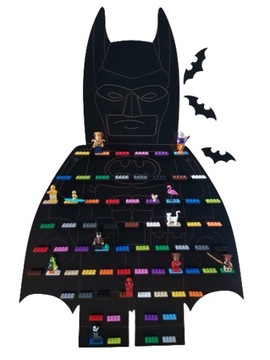 Бетмен чоловічок XL полиця Книжкова полиця чоловічки Лего будівельні блоки