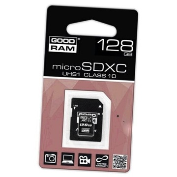 КАРТА GOODRAM MICROSDXC 128GB CL10 + SD-АДАПТЕР