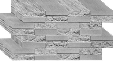 3D ПВХ кирпичная стена панели серый облицовочный серый 10X