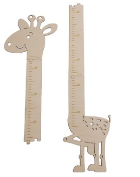 Деревянный совок роста с именем жираф