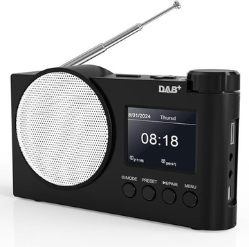 Портативное цифровое радио DAB/ DAB + FM-радио с Bluetooth 5,1