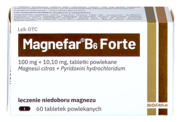 Магнефар В6 форте магний + витамин В6 60 таблеток