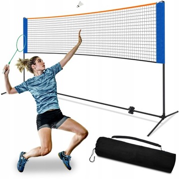Сітка для бадмінтону, волейболу, тенісу, портативна стійка, регульовані стійки 3 м