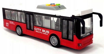 Міський автобус іграшка звук LED червоний 30 см